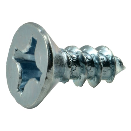 Midwest Fastener Wood Screw, #10, 1/2 in, Zinc Plated Steel Flat Head Phillips Drive, 100 PK 02574